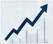 Illustrated upward line chart